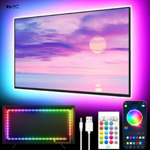 16.4FT LED Backlight for TVs, Suitable with 45-75 Inch Fashions, Music Sync Performance, Bluetooth-Enabled LED Lights