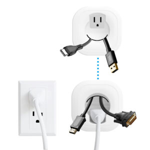 New Wall Energy Socket Cable Administration Equipment for US TVs with Gap Noticed Drill Attachment for Hiding Wires